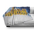 thumbnail image 3 of Winter Soft Flannel Fleece Throw Blanket, Cartoon Illustration of a Snowy Nighttime Scene, Cozy Plush for Indoor and Outdoor Use, 60" x 80", Multicolor, by Ambesonne, 3 of 6