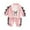 Pink, variant on Toddler Girls 3 Piece Outfit Set Including Bow Print T Shirt Zip Up Jacket and Elastic Waist Pants Casual Tracksuit