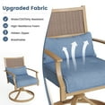 thumbnail image 6 of Poteban 3 Pieces Patio Swivel Chairs Set of 2 with Wicker Table, Bistro Set with Swivel Rocker Chair, Outdoor Furniture with Thickened Cushions for Porch Backyard Deck (Blue), 6 of 9