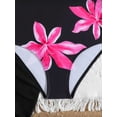 thumbnail image 5 of HWJAD Girls Swimsiut Ruffle Strap One-Piece with Cover Up Kids Floral Print Swimwear Child Beach Bathing Suit 5-12Y, 5 of 6