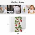 thumbnail image 5 of Strawberry Cloth Napkins, Vintage Green Botanical Spring Floral Washable and Reusable Dinner Napkins Set of 4, Table Napkin for Kitchen Party Birthday Wedding Hotel Housewarming 20"x20", 5 of 9