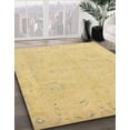 thumbnail image 2 of Ahgly Company Indoor Round Abstract Yellow Abstract Area Rugs, 6' Round, 2 of 6