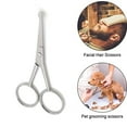 thumbnail image 3 of 105 MM Mustache Scissors Fashionable Durable Different Colors Exquisite Appearance Easy Installment High Gloss Beauty Clipper Bright Silver, 3 of 8
