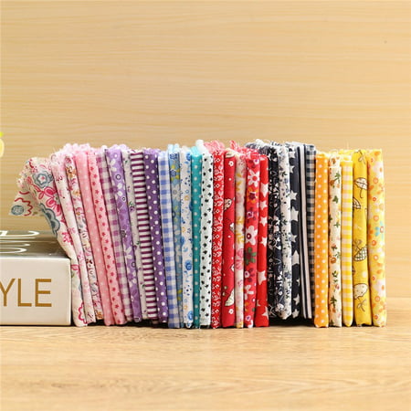Clearnce!!! 19.69x19.69'' Mixed Pattern Cotton Fabric For DIY Craft Sewing Quilting Patchwork [5Pcs ] Can be used to make Christmas