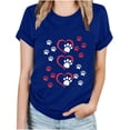 thumbnail image 1 of Fiudx Ofertas Flash Del Día Tops con Estampado de Moda para Mujer, Blusa de Manga Corta, Camisetas Divertidas con Cuello Redondo, 1 of 3