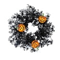 thumbnail image 6 of Winter Poetry Upgrade Black Withered Branch Halloween Wreath, Adjustable Pumpkin Front Door Wreath, Gothic Spooky Wall Hanging Ornament for Halloween Party Decor, 11.81x11.81x2.36in D, 6 of 7