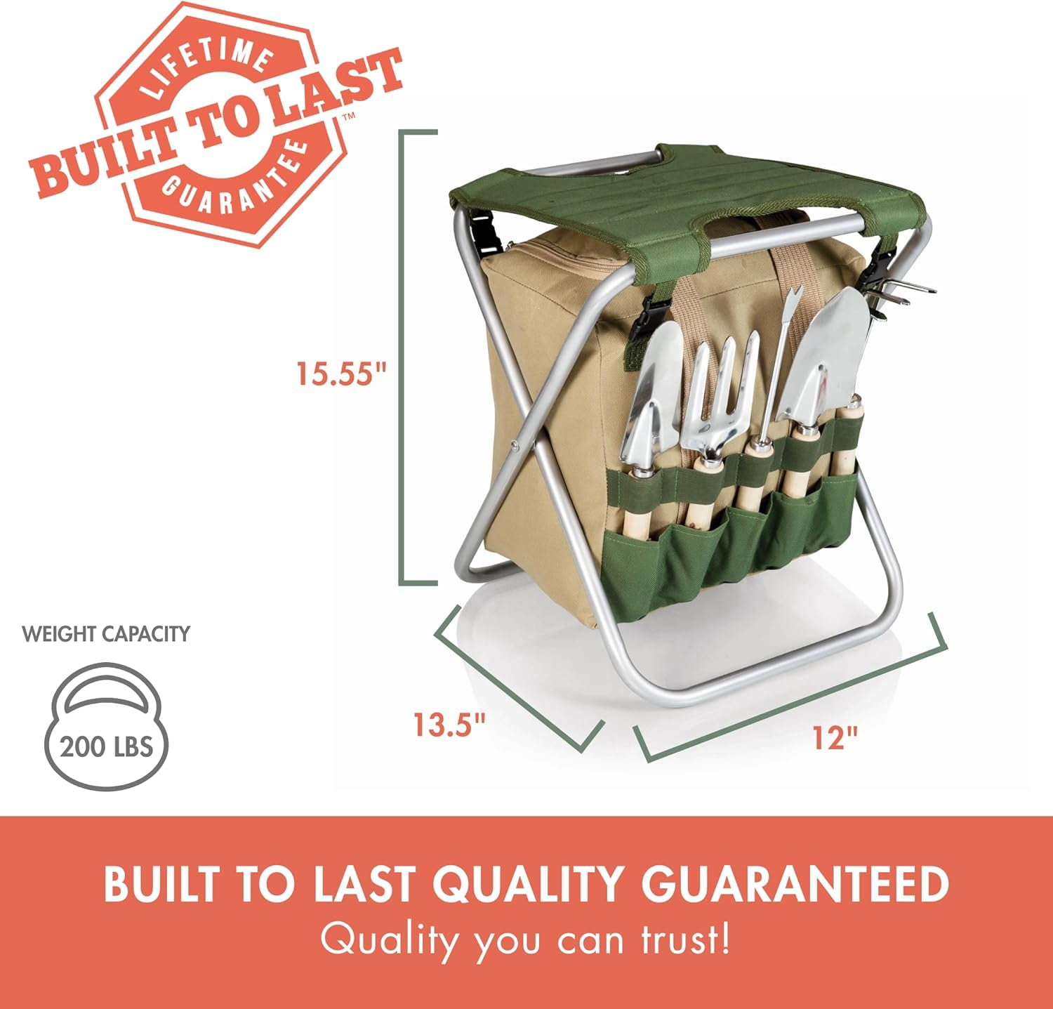 Garden Kneeler and  with Detachable Tote Organizer, Folding Gardening  for Weeding & Yard Work