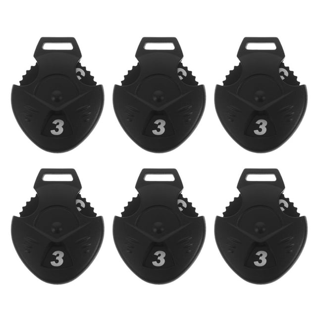 KAKOWELY golfing scoring device 6pcs Plastic Golf Club Head Cover Number Tags Large Number Tags Interchangeable Number Tag for Golf Club Golf Drivers1.57"X1.26"X0.28"