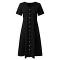 thumbnail image 2 of Black Womens Dresses Womens Dress Summer Long Dresses With Pockets Dresses for Women 2024, 2 of 3