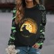 thumbnail image 4 of Sudadera con capucha y sombrero de bruja y calabaza de Halloween para mujer: jersey informal de manga larga para otoño, 4 of 6