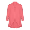 thumbnail image 2 of cocolona Lightweight Cardigans for Women Ruffle Open Front Solid Color Long Sleeve Summer Fall Tops Flowy Loose Sun Protection Cardigan, 2 of 4