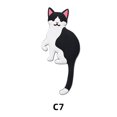 thumbnail image 1 of Gancho de animales de dibujos animados creativos, brazo de cola flexible, gancho de animales divertidos, gancho de plástico suave de PVC (negro y, 1 of 5