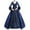 Navy, variant on SMihono Summer Dress for Women Plus Size Women Retro Party Princess Cosplay Lace Floor Length Dress