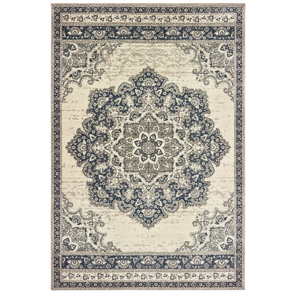 Sphinx Richmond Area Rug 5504I Ivory Rings Petals 9' 10" x 12' 10" Rectangle
