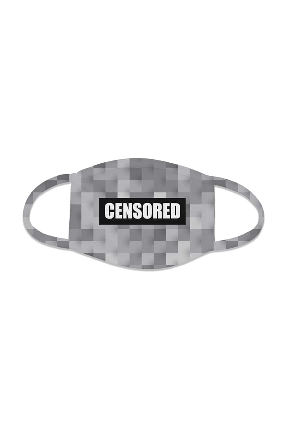 - Pixelated Censor Bar Face Mask