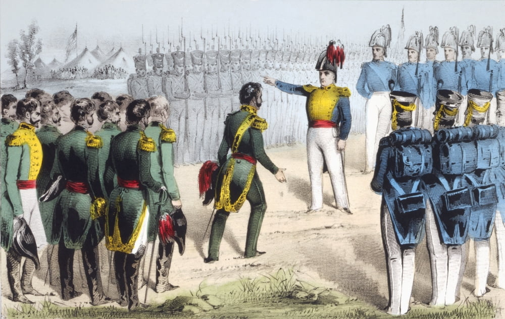 After The Battle Of Monterrey Mexican General Pedro De Ampudia Surrenders The City To American General Zachary Taylor During The Mexican-American War Of 1846 - 1848 Canvas Art - Ken Welsh Design Pics