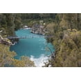 thumbnail image 2 of Grall, Don 14x11 Black Ornate Wood Framed with Double Matting Museum Art Print Titled - New Zealand, South Is Bridge over Hokitika River, 2 of 4