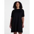 thumbnail image 2 of Time and Tru Women's Seamed Mini Dress with Short Sleeves, Sizes XS-XXXL, 2 of 6