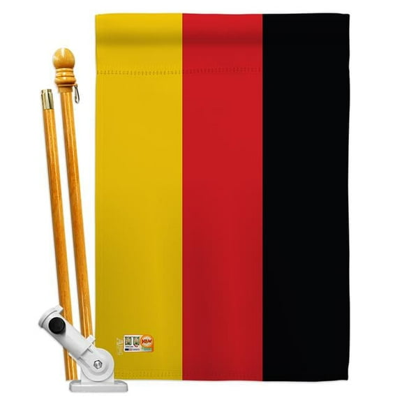 Americana Home & Garden AA-CY-HS-140091-IP-BO-D-US18-AG 28 x 40 in. Germany Flags of the World Nationality Impressions Decorative Vertical Double Sided House Flag Set & Pole Bracket Hardware Flag Set