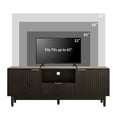 thumbnail image 3 of Pusnapku Fluted TV Stand for TVs up to 60", Wood Media Console with Doors and Drawer, Narrow Farmhouse Entertainment Center for Living Room, Bedroom, 3 of 9
