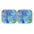 thumbnail image 5 of Lsque Peacock 2 PCS Windshield Sun Shade | CarFoldable Window Covers | Car Accessories Reflect UV for Universal Cars SUV Truck | Small, 5 of 7