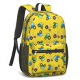 thumbnail image 2 of Tractor and Tractors Yellow Pattern 17" School Backpacks for Teens,Waterproof Oxford Fabric,S-Shape Padded Straps for School,Travel,Hiking,Camping, 2 of 6