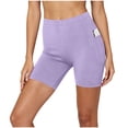 thumbnail image 6 of QATAINLAV Woman Biker Shorts Tummy Control Fitness Athletic Yoga Shorts Workout Running Tennis Short Pants with Pockets Purple S, 6 of 6