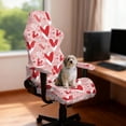 thumbnail image 2 of TSOVTHRID Love Heart Doddle Print Gaming Chair Cover Stretch Office Chair Slipcovers Matching Armrest Covers Cat Scratch Proof Computer Armchair Slipcover for Office Study Valentine's Day Decor, 2 of 7