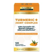 Nature's Lab Gold Turmeric Joint Complex - 120 Capsules - BioCell Collagen, Hyaluronic Acid, C3 Curcumin, MSM - Joint Support, Anti Inflammatory, Skin Supplement*