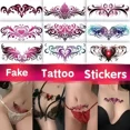 thumbnail image 4 of Juego de 6 uds de pegatinas de tatuaje a prueba de agua, tatuaje falso duradero para chica, tatuaje de útero sexual falso 3d para mujer, Abdomen temporalrsirsiproducto, 4 of 5