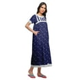 thumbnail image 2 of Moomaya Printed Nightdress For Ladies Cotton Ruffled Border Nursing Night Gown, 2 of 6