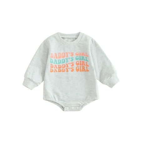 

Bangyeer Newborn Baby Girl Clothes Long Sleeve Sweatshirt Romper Oversized Sweater Fall Outfit