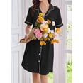 thumbnail image 3 of Avidlove Button Down Nightgowns for Women Short Sleeve Sleep Shirts Notch Collar Pajamas Dress Soft Sleepwear, 3 of 7