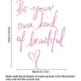 thumbnail image 6 of BZUEPRS Wall Stickers Inspirational Quote, Wall Decals Peel and Stick, Be Your Own Kind of Beautiful Quote Art Lettering Wall Stickers for Girls Bedroom Living Room Home Background Decoration(Pink), 6 of 13