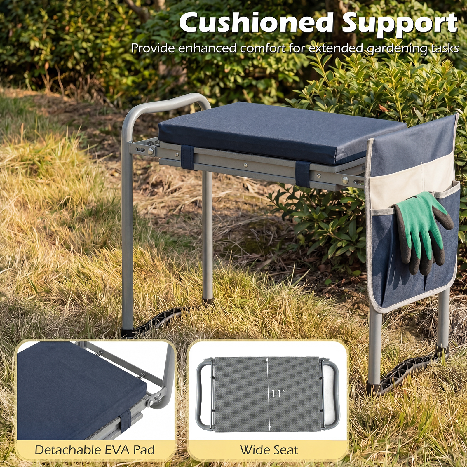 Costway Foldable Garden Kneeler and Seat photo 7