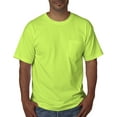 thumbnail image 2 of Adult Short-Sleeve T-Shirt with Pocket LIME GREEN 4XL, 2 of 3