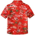 thumbnail image 2 of SSLR Big Boys Flamingos Hawaiian Shirt Button Down Shirt Short Sleeve Luau Shirt for Kids, 2 of 8