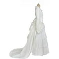 thumbnail image 3 of Women's Christine Daae Style White Victorian Bustle Gown with Vintage Structure and Refined Finish, 3 of 6