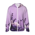 thumbnail image 1 of Fotbe Lavender Roses Arrangement Chaqueta con Protección Solar UPF 50+ para Hombre y Mujer, Camisa con Capucha y Bolsillos-Medium, 1 of 7