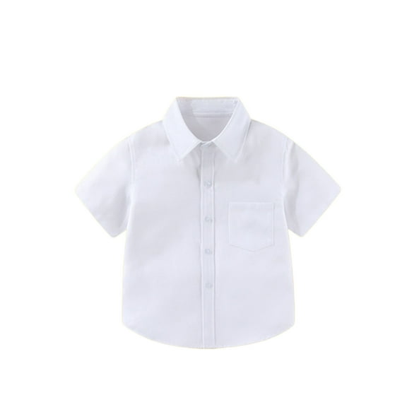 Tiijoy Toddler Boys Short Sleeve Pocket Shirt Summer Casual Button-Up Shirt, Sizes 3-4T