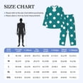 thumbnail image 3 of Wukai White Polka Dots With Teal Background Men's Long Sleeve Pajama Set,Long Sleeve Mens Sleepwear with Pockets & Front Fly-XX-Large, 3 of 6