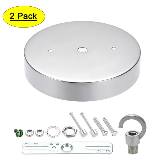 Uxcell Ceiling Pendant Canopy Light Kit With Hook 5 1 8 Inch Chrome 2pcs Com Uxcell Ceiling Pendant Canopy Light Kit, Light Canopy Kit With Hook