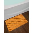 thumbnail image 2 of Ghost Bath Mat, Geometric Pattern of Halloween Cat Hat Bat Ghost Leaves Pumpkin, Plush Bathroom Decor Mat with Non Slip Backing, 29.5" X 17.5", Orange Black Pale Yellow, by Ambesonne, 2 of 2