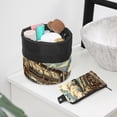 thumbnail image 6 of PhooArto Travel Cosmetic Bags Barrel Makeup Bag, Multifunctional Toiletry Bucket Bags Round Organizer Storage Pocket, Vinatge Steam Train Railway Pattern, 6 of 6