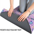 thumbnail image 3 of Light Purple Cartoon Unicorn Heart Pattern Hot Yoga Mat Towel Non Slip for Hot Yoga - Quick-Drying Yoga Mat Cover with 4 Corner Pockets with Travel Bag - Hot Yoga Towel Non Slip 74"x26", 3 of 6