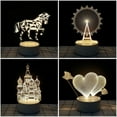 thumbnail image 2 of Bedside Lamp, Creative 3D Led Night Light, Used for Bedroom Decoration Mood Light, Led Light With Base, Usb Interface (Lock), 2 of 2
