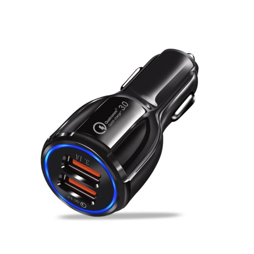 USB Car Charger, Fast Car Charger, 2 Port 3.0 USB Car Charger Compatible with iPad Samsung Galaxy, Huawei, Xiaomi, Tablet, Caricatore Auto USB - Walmart.com