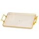 thumbnail image 4 of Bandeja rectangular para servir café con asas, bandeja para guardar joyas, para baño Ámbar, 4 of 9
