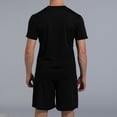 thumbnail image 3 of Ropa Deportiva de seda de hielo para hombre, traje de Fitness para correr, camiseta informal de secado rápido y pantalones cortos, chándal de entrenamiento de 2 piezas, 3 of 4