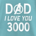 thumbnail image 2 of Girl's Marvel Father's Day I Love You 3000  Graphic Tee Tahiti Blue Medium, 2 of 4